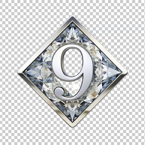 diamond number   transparent background premium ai generated psd