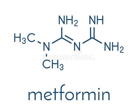 Metformin, Antidiabetic Drug Stock Illustration - Illustration of ...