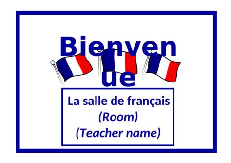 french classroom door sign teaching resources