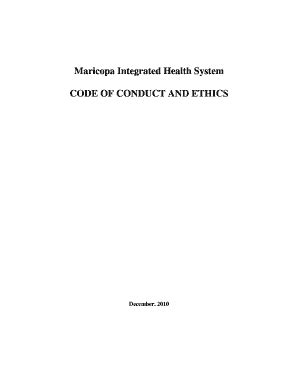 Fillable Online Mihs Maricopa Integrated Health System Code Of Conduct