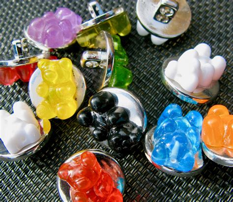 4 X Gummy Bear Buttons In Any Colour You Want Even Split Etsy