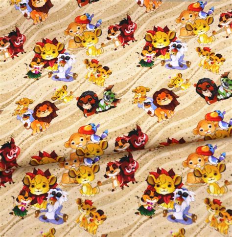 Lion King Fabric Lion Simba Mufasa Fabric Cartoon Fabric Anime Cotton