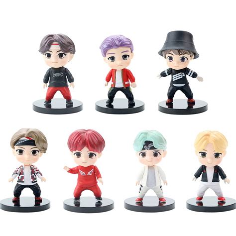 7PCS BTS Cake Topper Fingure Characters Set Of Action Figure Toys