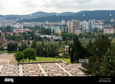 STARA ZAGORA, BULGARIA - AUGUST 5, 2018: Panoramic view of city of ...