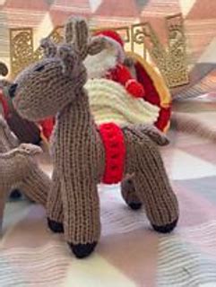 Ravelry Sleigh Reindeer Pattern By Kaz Kew