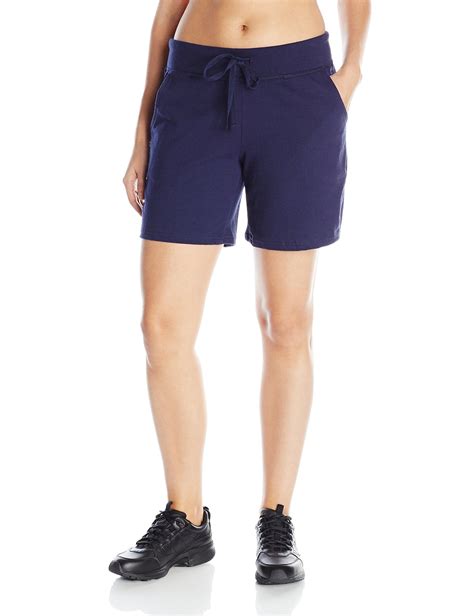 Hanes Cotton Jersey Short In Navy Blue Lyst