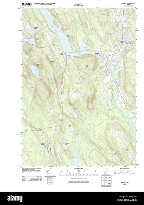 Norway maine map Cut Out Stock Images & Pictures - Alamy