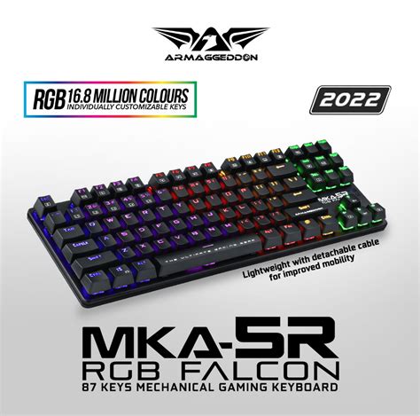 Armaggeddon Mka R Rgb Falcon Blue Switch Mechanical Gaming Keyboard