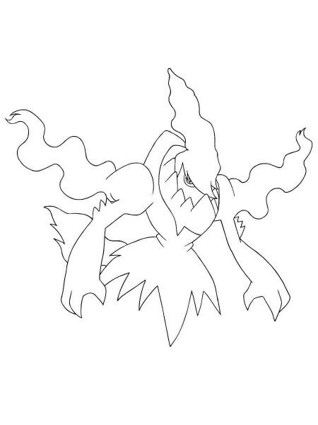 Darkrai Pokemon Coloring Pages Free Printable