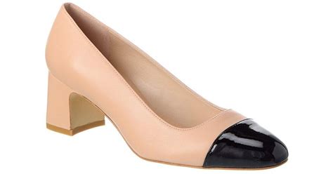 Stuart Weitzman Milla Leather Pump In Natural Lyst