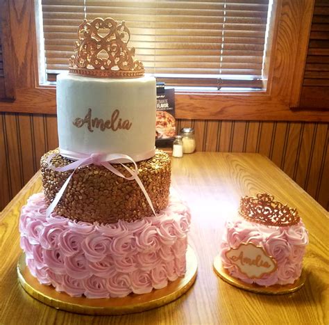 Pink Gold Birthday Cake Cakecentral