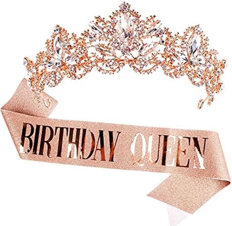 Amazon TOBATOBA Birthday Sash Birthday Crowns For Women Girls