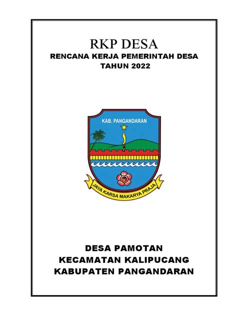 Cover Rkp Desa 2022 Pdf