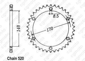 Kit chaine Suzuki Dr 650 R Rse Renforcé O ring Regina