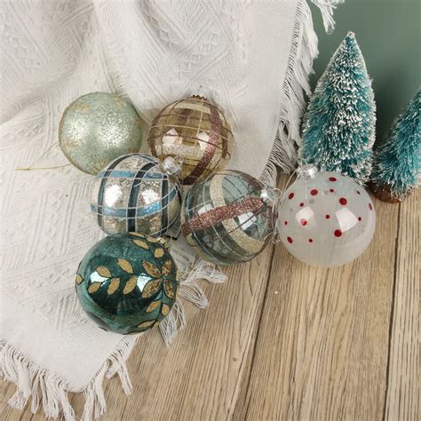 Bolas De Vidro Xadrez Para Decora Es De Rvore De Natal Enfeites De