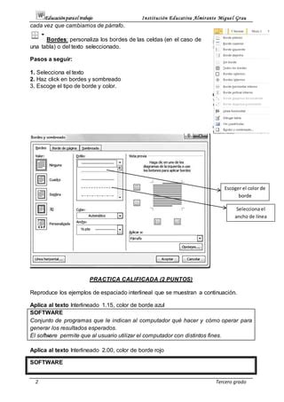 Espaciado Y Bordes Word 2013 PDF