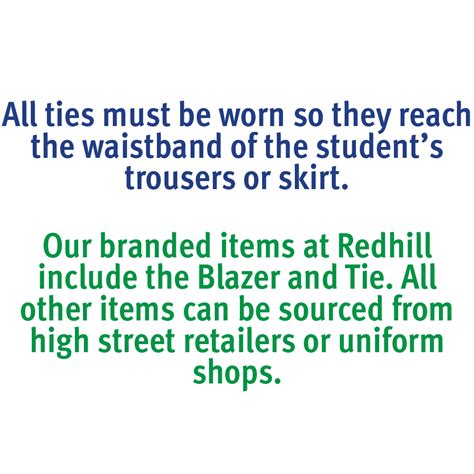 Uniform and Equipment — Redhill School