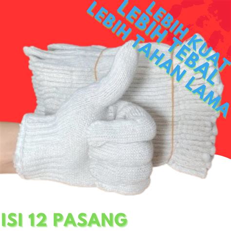 jual sarung tangan kerja tebal benang  pelindung perlengkapan kerja