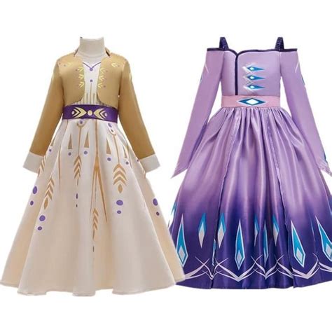 Lot Robes Princesse La Reine Des Neiges Elsa Anna Enfant Fille