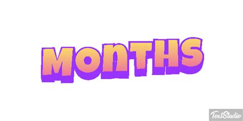 Months Word Animated  Logo Designs