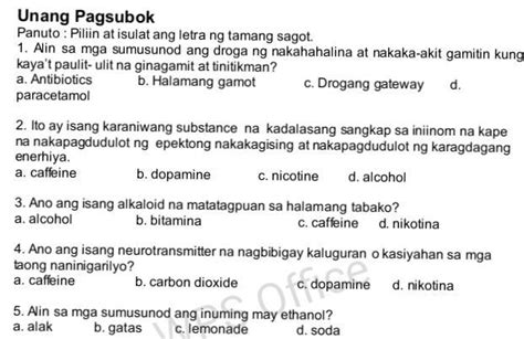 Ang Labis Na Paninigarilyo At Pag Iinom Ng Alak Ay Nagdudulot Ng Hindi