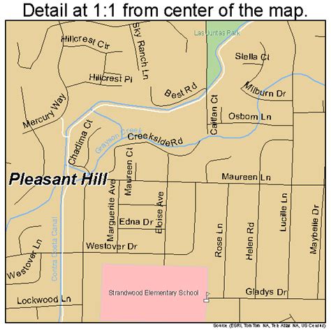 Pleasant Hill California Street Map 0657764