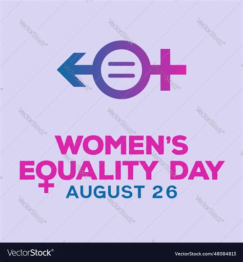 Womens Equality Day Template Design With Male Vector Image