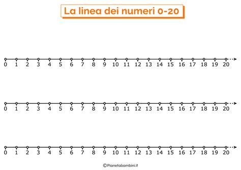 Linea Dei Numeri Da Stampare Fino A E Pianetabambini It