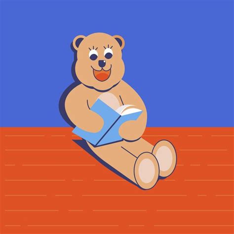 reading bear illustration images    freepik