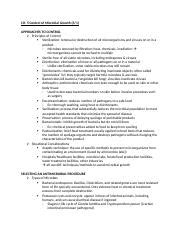 3 1 Control Of Microbial Growth Notes Docx CH 5 Control Of Microbial