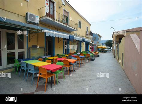 Street of City of Cannigione , costa smeralda, Sardinia Italy Stock Photo - Alamy