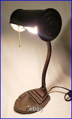 Art Deco Lamp Antique Vintage 1930s Art Deco Gooseneck Industrial