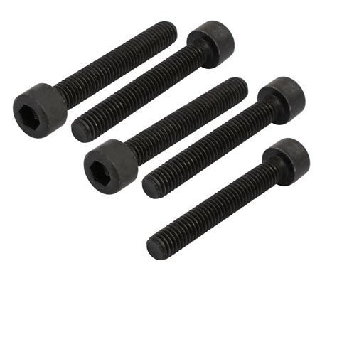 Uxcell 88 Grade M6x40mm Fully Threaded Hex Socket Drive Left Hand Thread Bolt 5pcs