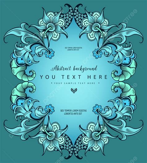 Floral Hand Drawn Vector Border Flyer Template Download on Pngtree