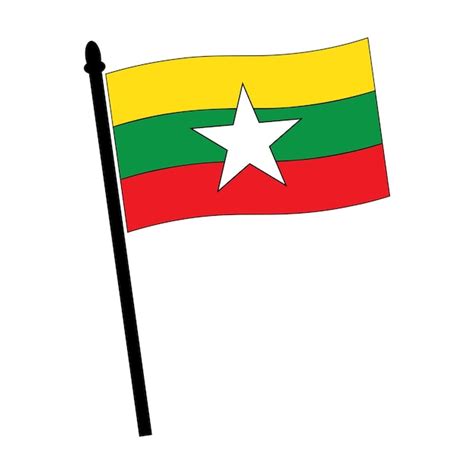 Premium Vector Myanmar Flag Logo