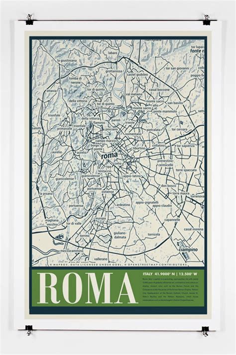 Roma City Map - Etsy