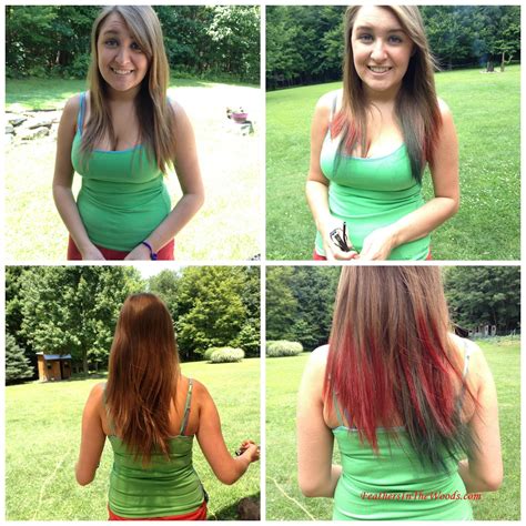 Dip Dyed Kool Aid Hair Feathers In The Woods