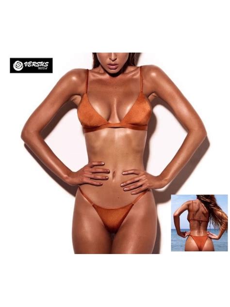 Costume Da Bagno Due Pezzi Bikini Mare Donna Brasiliano Ma