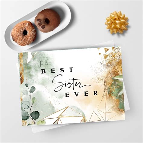 Birthday Card For Sister The Best Sister Ever Printable Card Digital