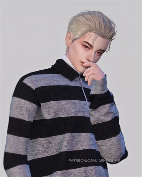 GinkoSims TS4 Male Hair G76 33 Colors 24 Solid 9 Ombre Tones Hat