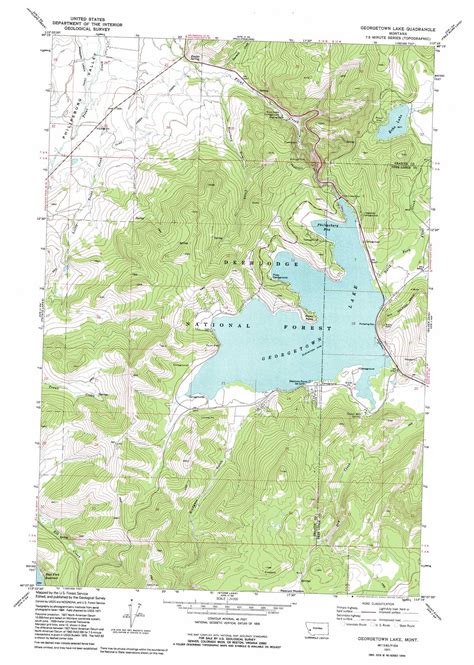 Georgetown Lake Topographic Map 1 24 000 Scale Montana