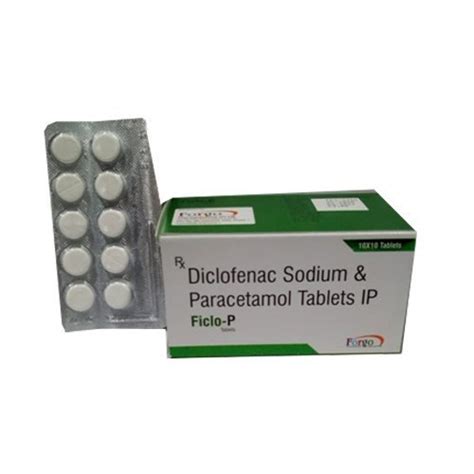 Ficlo P Diclofenac Sodium And Paracetamol Tablets Age Group Adult At