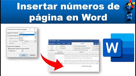 Como Insertar N Meros De P Gina En Word Youtube