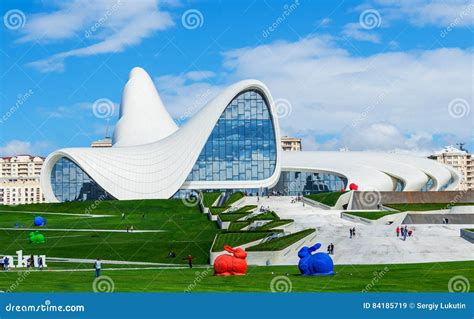 Heydar Aliyev Center Museum Em Baku Azerbaij O Imagem De Stock