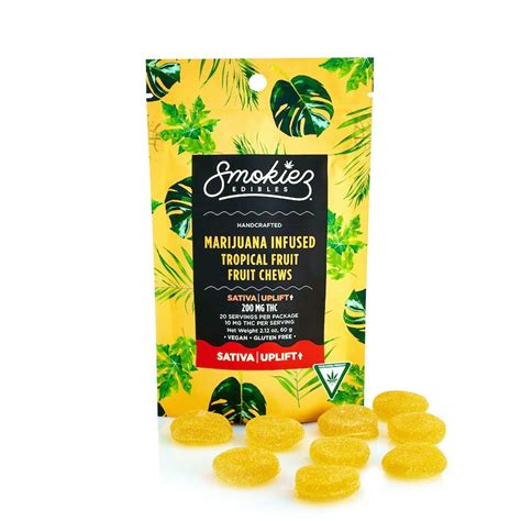 Tropical Fruit Sativa Uplift 200mg Thc Fruit Chews Mi Smokiez Edibles