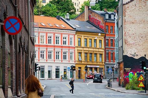 A colorful street scene in Oslo Norway | Norway, Norway oslo, Oslo