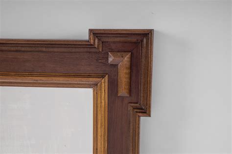 Art Deco Decorative Wall Mirror with Wooden Frame, 1930s for sale at Pamono