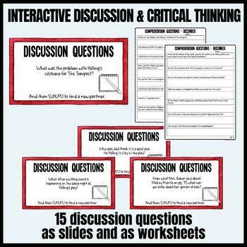 The Wednesday Wars Novel Study With Comprehension Questions Chapter 4