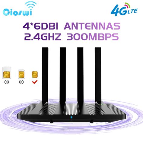 Cioswi 4G Router With SIM Card 300Mbps 1200Mbps Wifi 2 4ghz 5ghz 2 LAN