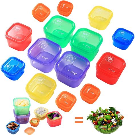 Buy 14pcs Portion Control Container Kit21 Day Fix Containers And Food Planmulti Color Coded